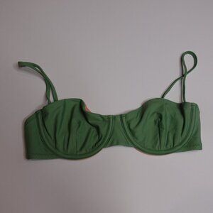 J. CREW Balconette underwire bikini top sage green Women's size 34B
